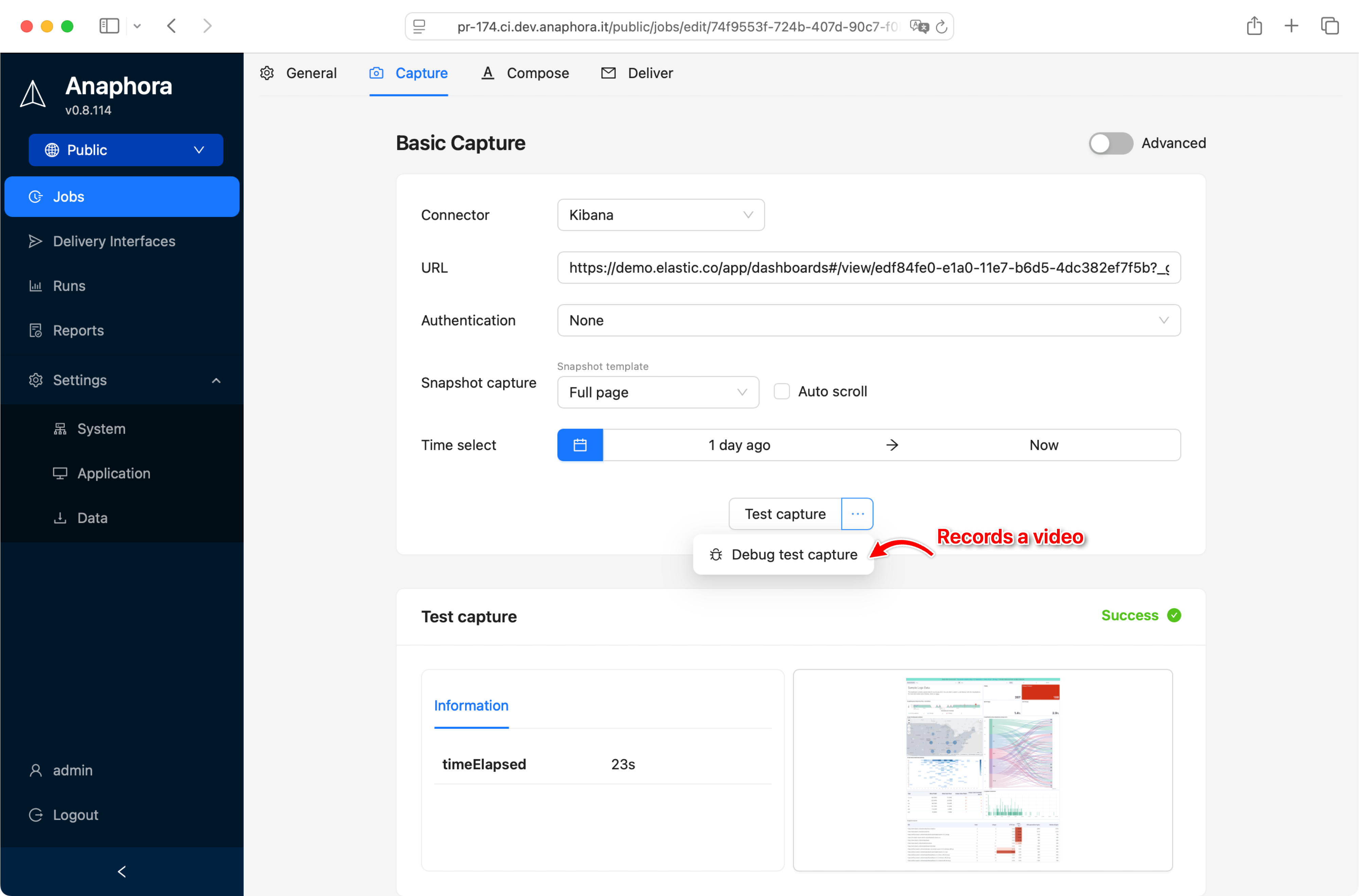 Record a video - for easier capture debugging